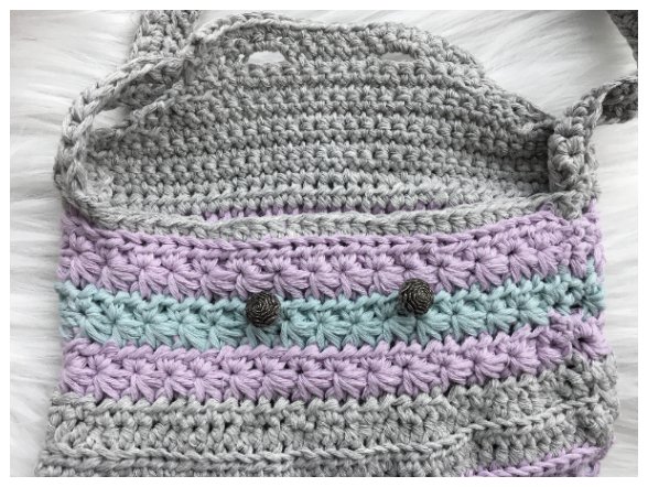 Blog-Inhaltsbild für 'Taschen- Set im Sternchenmuster, kostenlose Häkelanleitung'